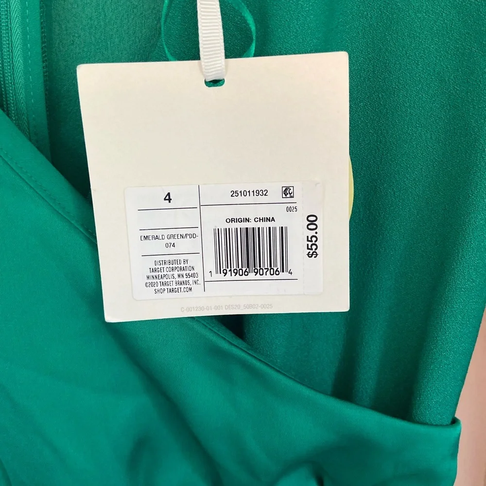 NWT Two material green dress - Picture 4 of 5